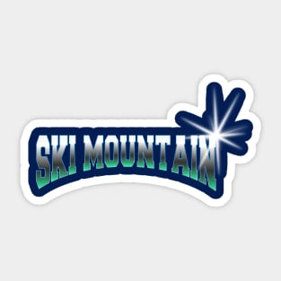 Ski mountain winter apparel Sticker